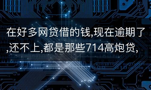 在好多网贷借的钱,现在逾期了,还不上,都是那些714高炮贷,征信上也没有