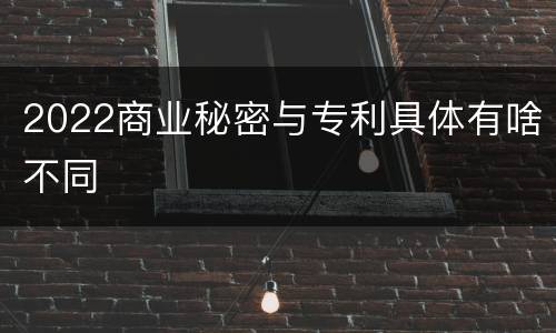 2022商业秘密与专利具体有啥不同