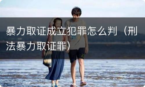 暴力取证成立犯罪怎么判（刑法暴力取证罪）