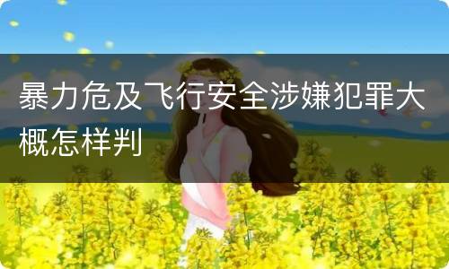 暴力危及飞行安全涉嫌犯罪大概怎样判
