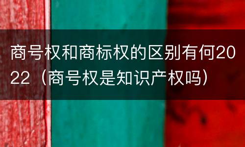 商号权和商标权的区别有何2022（商号权是知识产权吗）