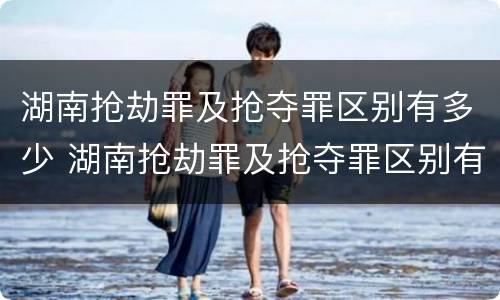 湖南抢劫罪及抢夺罪区别有多少 湖南抢劫罪及抢夺罪区别有多少种