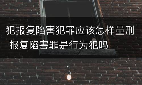 犯报复陷害犯罪应该怎样量刑 报复陷害罪是行为犯吗