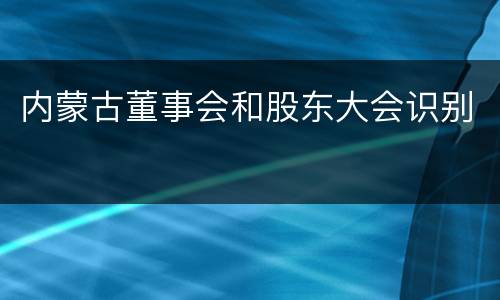内蒙古董事会和股东大会识别
