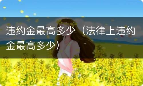 违约金最高多少（法律上违约金最高多少）