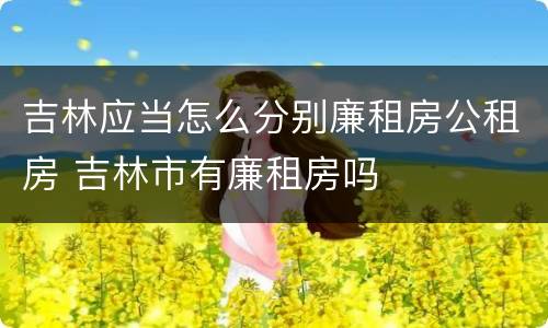 吉林应当怎么分别廉租房公租房 吉林市有廉租房吗
