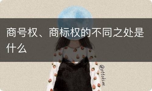 商号权、商标权的不同之处是什么