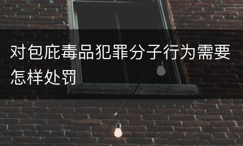 对包庇毒品犯罪分子行为需要怎样处罚