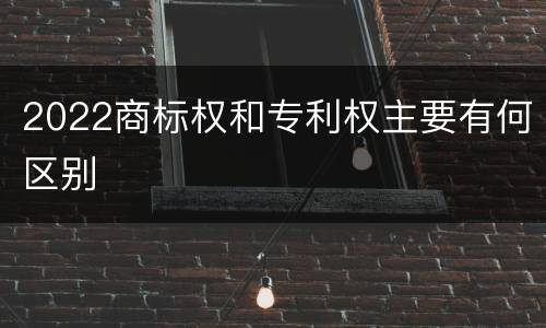 2022商标权和专利权主要有何区别