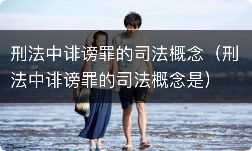 刑法中诽谤罪的司法概念（刑法中诽谤罪的司法概念是）