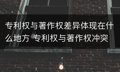 专利权与著作权差异体现在什么地方 专利权与著作权冲突
