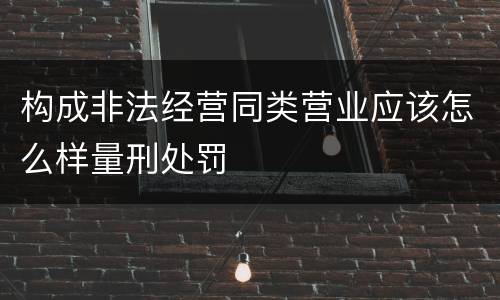 构成非法经营同类营业应该怎么样量刑处罚