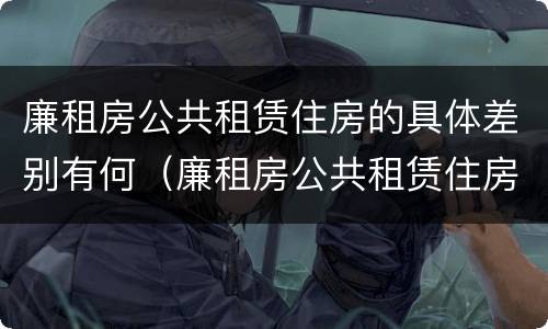 廉租房公共租赁住房的具体差别有何（廉租房公共租赁住房的具体差别有何影响）