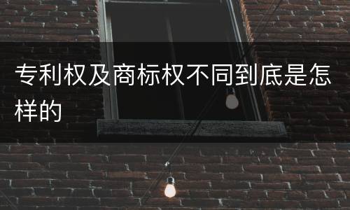 专利权及商标权不同到底是怎样的