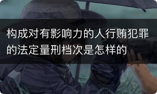 构成对有影响力的人行贿犯罪的法定量刑档次是怎样的