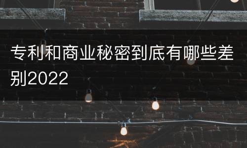 专利和商业秘密到底有哪些差别2022