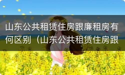 山东公共租赁住房跟廉租房有何区别（山东公共租赁住房跟廉租房有何区别呢）