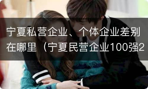 宁夏私营企业、个体企业差别在哪里（宁夏民营企业100强2019）