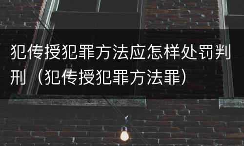 犯传授犯罪方法应怎样处罚判刑（犯传授犯罪方法罪）