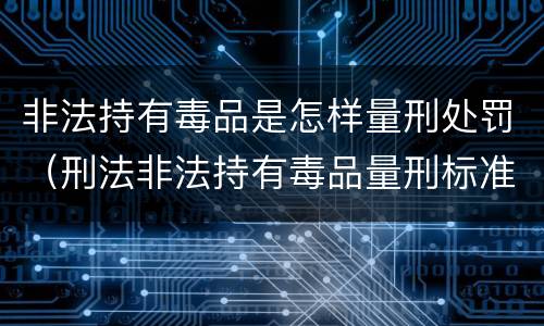 非法持有毒品是怎样量刑处罚（刑法非法持有毒品量刑标准）