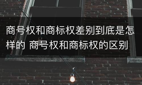 商号权和商标权差别到底是怎样的 商号权和商标权的区别