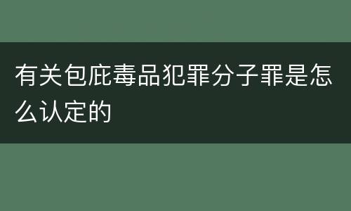 有关包庇毒品犯罪分子罪是怎么认定的