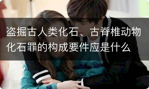 盗掘古人类化石、古脊椎动物化石罪的构成要件应是什么