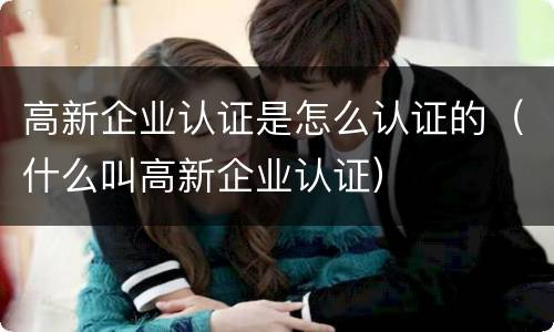 高新企业认证是怎么认证的（什么叫高新企业认证）