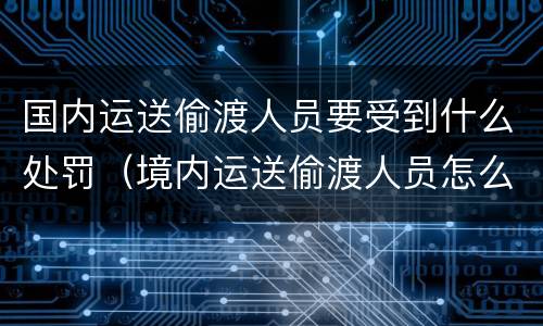 国内运送偷渡人员要受到什么处罚（境内运送偷渡人员怎么处罚）