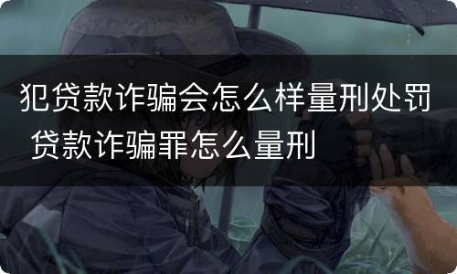 犯贷款诈骗会怎么样量刑处罚 贷款诈骗罪怎么量刑