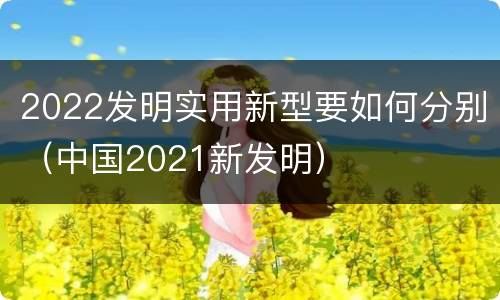2022发明实用新型要如何分别（中国2021新发明）