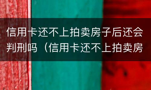 信用卡还不上拍卖房子后还会判刑吗（信用卡还不上拍卖房子后还会判刑吗怎么办）