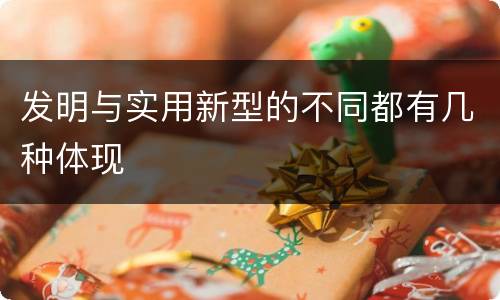 发明与实用新型的不同都有几种体现