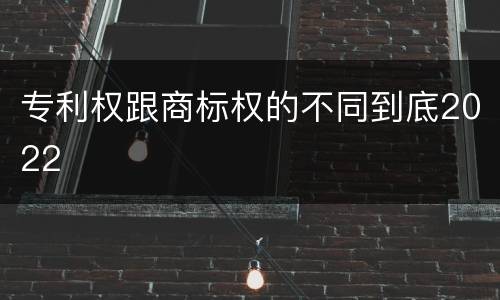 专利权跟商标权的不同到底2022