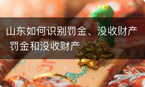 山东如何识别罚金、没收财产 罚金和没收财产