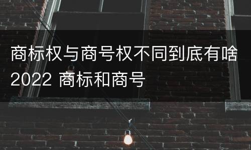 商标权与商号权不同到底有啥2022 商标和商号
