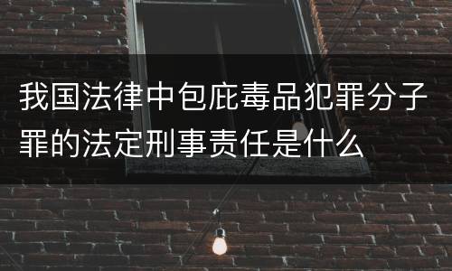 我国法律中包庇毒品犯罪分子罪的法定刑事责任是什么