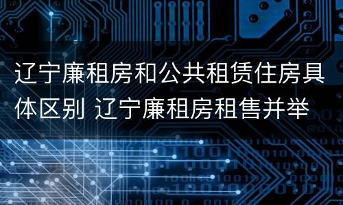 辽宁廉租房和公共租赁住房具体区别 辽宁廉租房租售并举