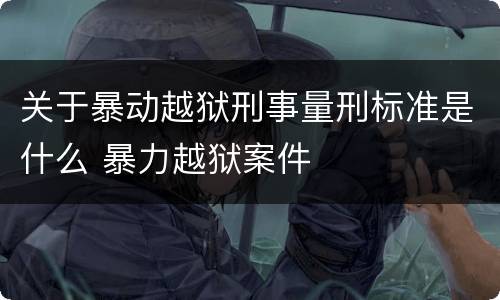 关于暴动越狱刑事量刑标准是什么 暴力越狱案件
