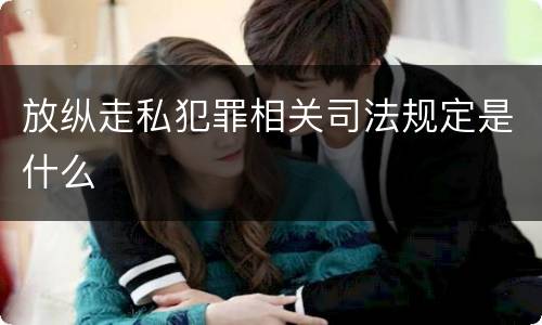 放纵走私犯罪相关司法规定是什么