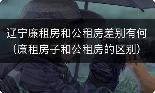 辽宁廉租房和公租房差别有何（廉租房子和公租房的区别）