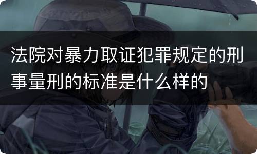 法院对暴力取证犯罪规定的刑事量刑的标准是什么样的