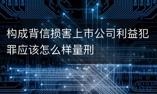 构成背信损害上市公司利益犯罪应该怎么样量刑
