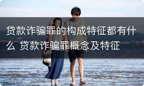 贷款诈骗罪的构成特征都有什么 贷款诈骗罪概念及特征