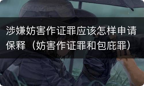 涉嫌妨害作证罪应该怎样申请保释（妨害作证罪和包庇罪）