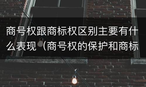 商号权跟商标权区别主要有什么表现（商号权的保护和商标权的保护一样是全国性范围的）