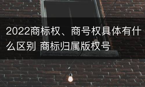 2022商标权、商号权具体有什么区别 商标归属版权号