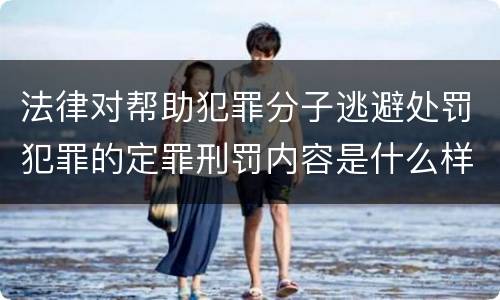 法律对帮助犯罪分子逃避处罚犯罪的定罪刑罚内容是什么样的