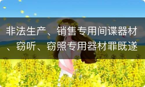 非法生产、销售专用间谍器材、窃听、窃照专用器材罪既遂如何处罚