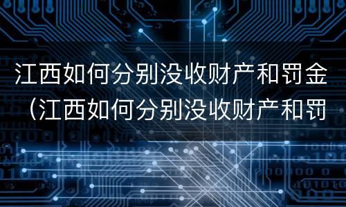 江西如何分别没收财产和罚金（江西如何分别没收财产和罚金呢）